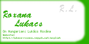roxana lukacs business card